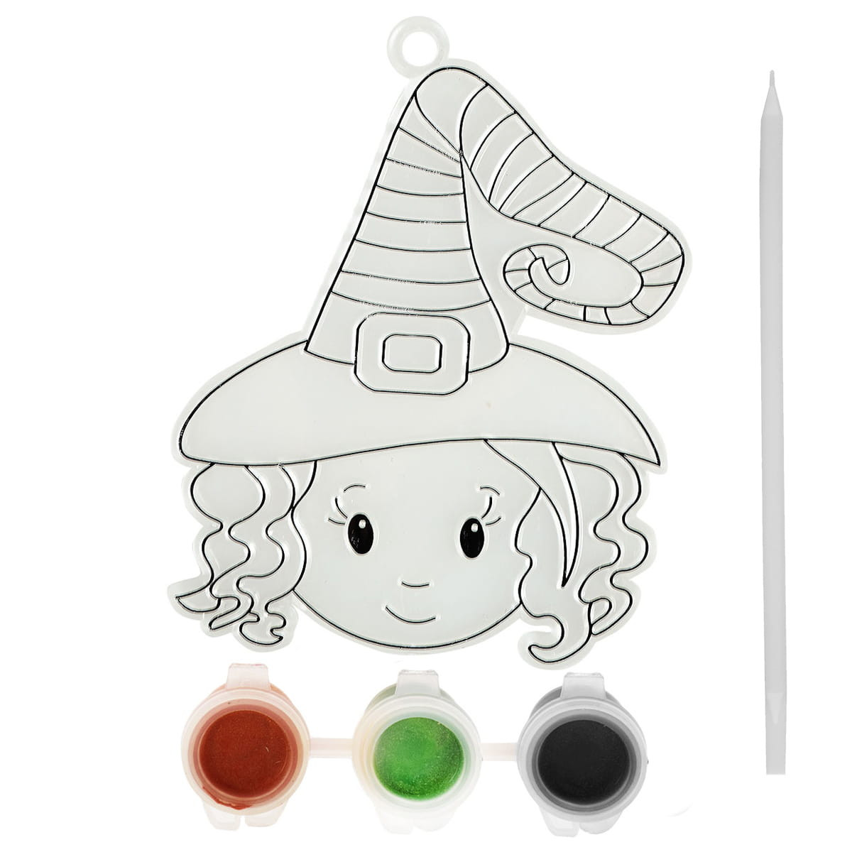 Halloweenowy witrażyk do malowania zestaw z farbkami mix wzorów Arpex
